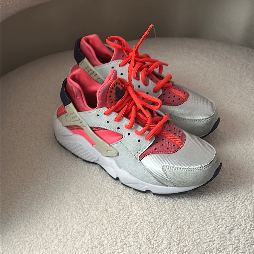 Nike White and Pink Sneakers with Neoprene Sleeve